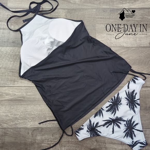 Aleumdr Halter High Neck Tankini Swimsuit Size 2XL - Picture 5 of 5